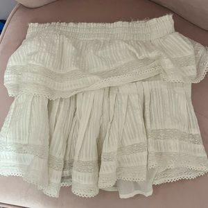 White loveshack fancy skirt